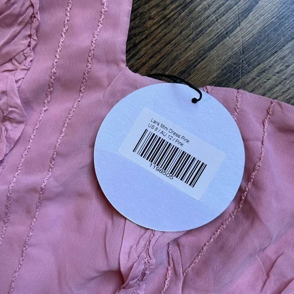 NWT Lars mini dress pink, size 8 - Picture 3 of 4